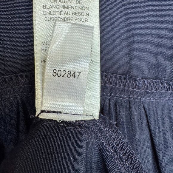 Chico's Navy Blue Sequin Front Yolk Long Sleeve Lace Trim Tunic Blouse Size XXL - Picture 15 of 16